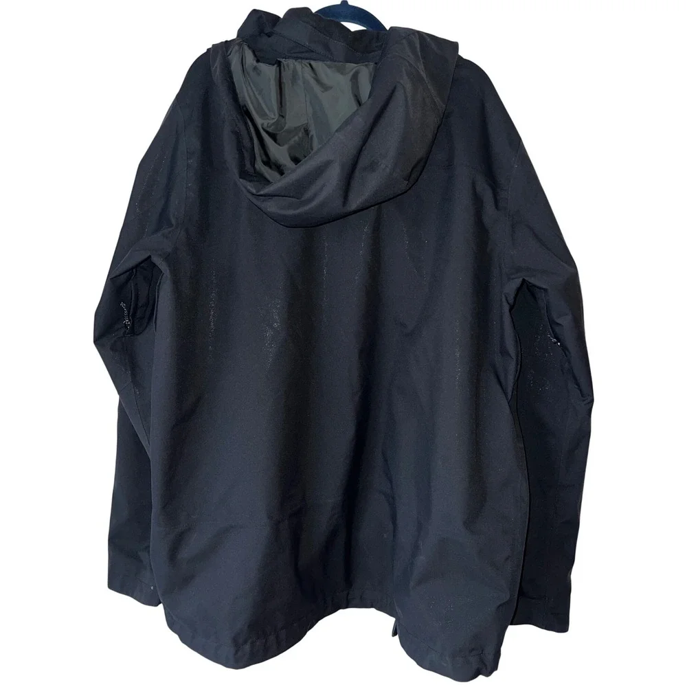 Eddie Bauer Mens L Black Hooded‎ Weatheredge Jacket